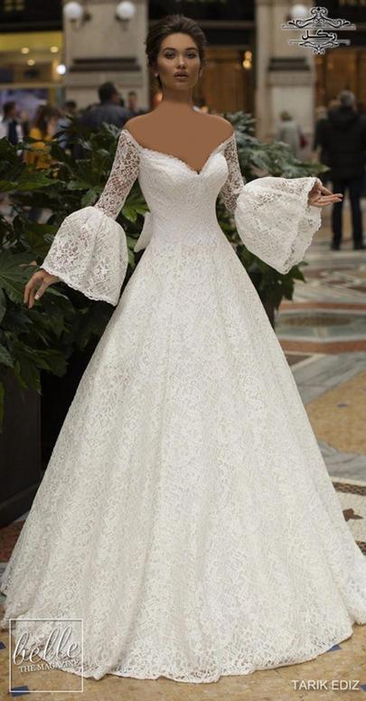 مدل آستین خاص جدید ژورنالی لباس عروس