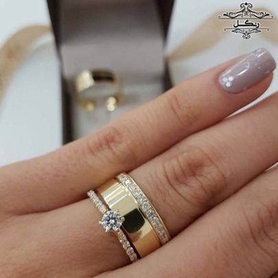 مدل حلقه و پشت حلقه عروس | انگشتر طلا عروس