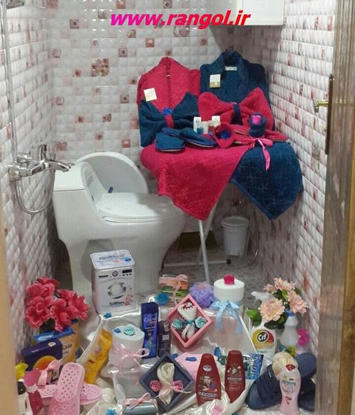 ایده تزیین سرویس بهداشتی و دستشویی حمام عروس 