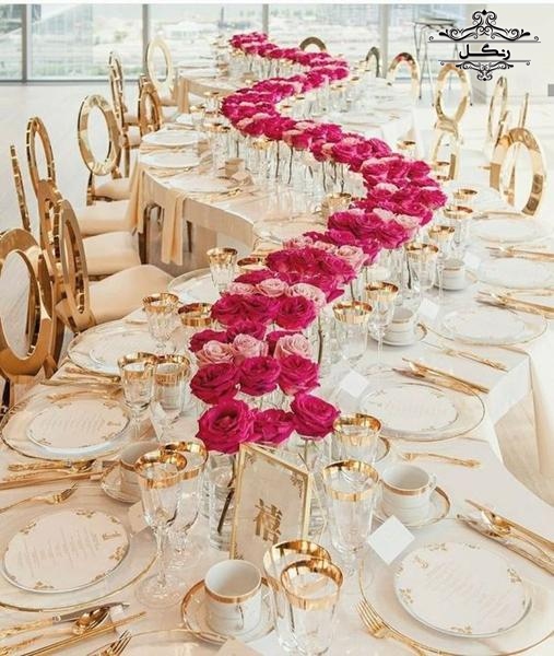 گل آرایی و شمع آرایی میز مهمانان عروسی | تشریفات عروسی