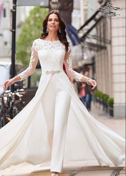 مدل لباس عروس دنباله دار دو تکه و جداشدنی | لباس عروس جدید