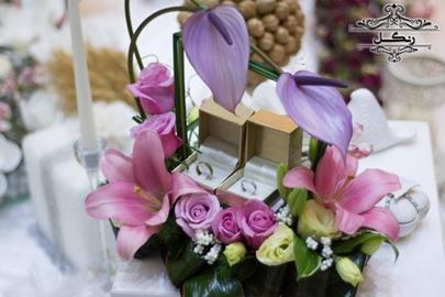 تزیین جای انگشتر حلقه عروس داماد عقد نامزدی بله برون تزیین جای انگشتر حلقه عروس داماد عقد نامزدی بله برون