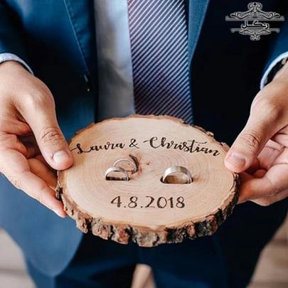 تزیین جای انگشتر حلقه عروس داماد عقد نامزدی بله برون تزیین جای انگشتر حلقه عروس داماد عقد نامزدی بله برون