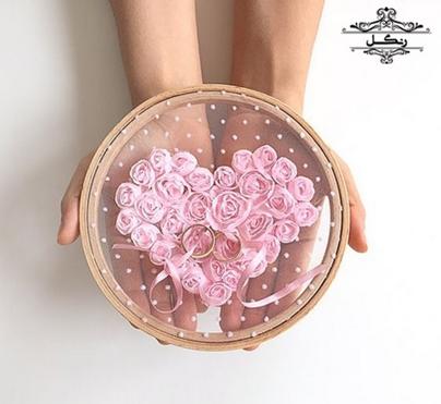 تزیین جای انگشتر حلقه عروس داماد عقد نامزدی بله برون تزیین جای انگشتر حلقه عروس داماد عقد نامزدی بله برون