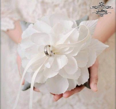 تزیین جای انگشتر حلقه عروس داماد عقد نامزدی بله برون تزیین جای انگشتر حلقه عروس داماد عقد نامزدی بله برون