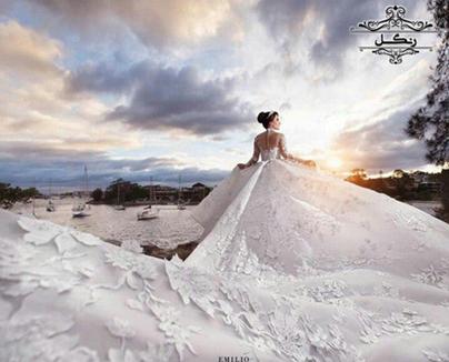 ایده و مدل خلاقانه عکاسی و فتوشات از لباس عروس 