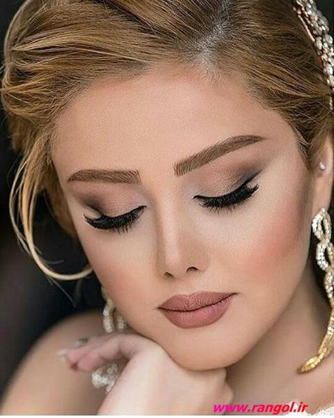 آرایش عروس با سبک اروپایی لایت شیک آرایش میکاپ عروس ایرانی عکس آرایش