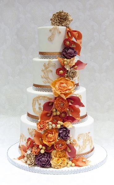 کیک عروسی خاص و خلاق با تم پاییز