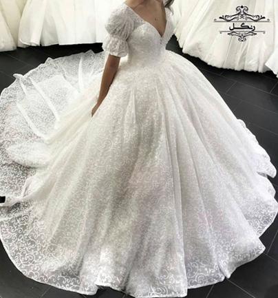 مدل آستین خاص جدید ژورنالی لباس عروس