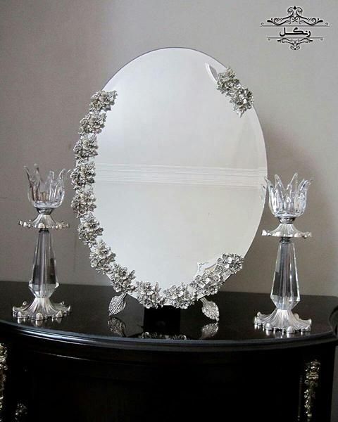 مدل آینه شمعدان جدید عروس سفره عقد - آینه و کنسول