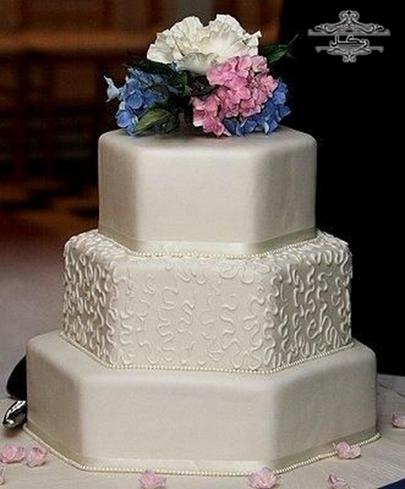مدل کیک عروسی چند ضلعی هوریزنتال