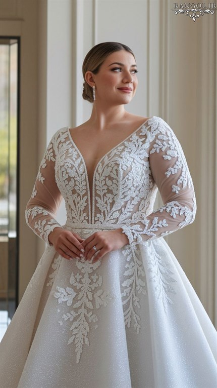 بهترین مدل لباس عروس افراد چاق پلاس سایز سیه باسن تپل