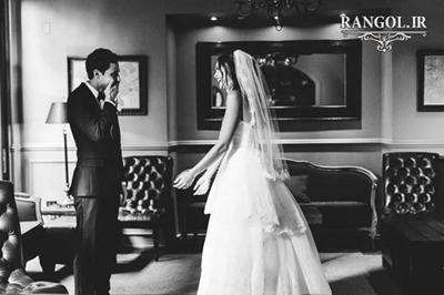 ایده عکاسی اولین لحظه دیدار عروس داماد 