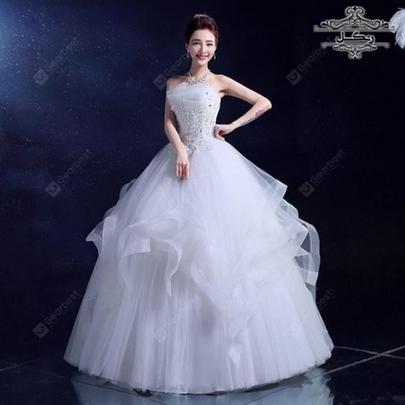 مدل لباس عروس اندام ظریف لاغر ریز نقش جدید شیک