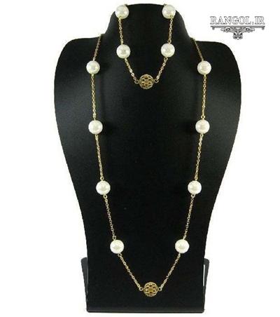 نیم ست طلا مروارید دخترانه شیک جدید