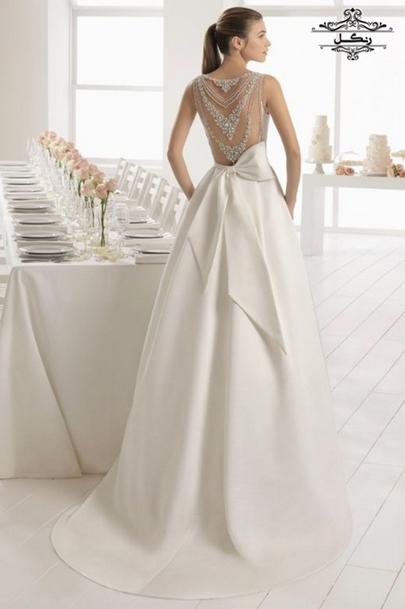 مدل لباس عروس پاپیون دار جدید شیک 2019