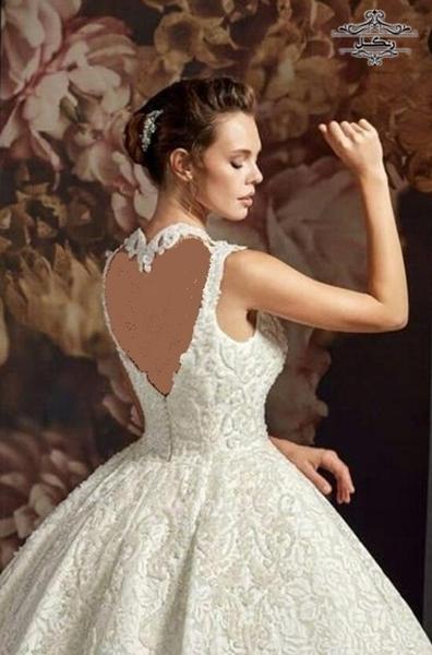مدل جدید نمای پشت لباس عروس شیک  | لباس عروس