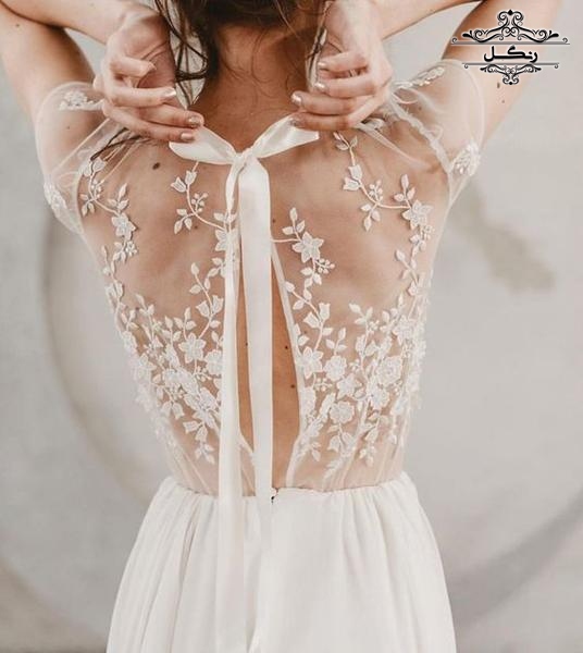 مدل جدید نمای پشت لباس عروس شیک  | لباس عروس