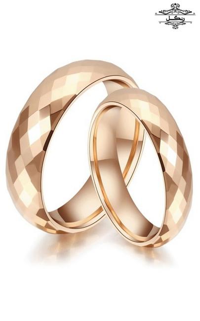 مدل حلقه انگشتر طلا رزگلد شیک جدید عروس داماد