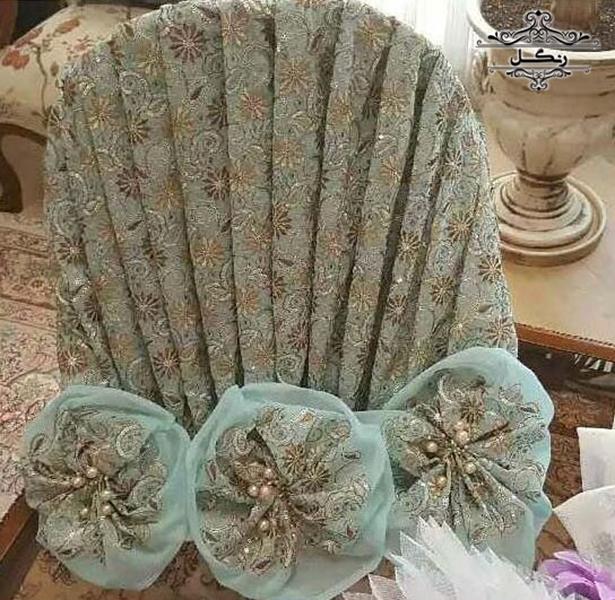 مدل تزیین پارچه و خلعتی عروس داماد بله برون و هدیه