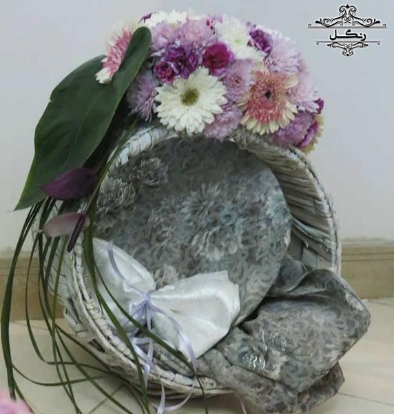 مدل تزیین پارچه و خلعتی عروس داماد بله برون و هدیه