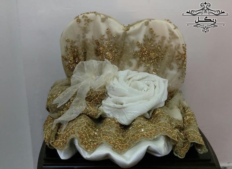 مدل تزیین پارچه و خلعتی عروس داماد بله برون و هدیه