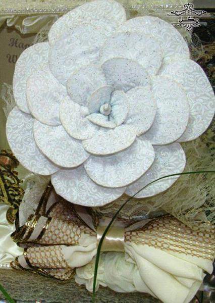 مدل تزیین پارچه و خلعتی عروس داماد بله برون و هدیه