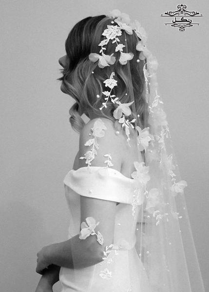 مدل تور عروس گل دار و شکوفه دار - مدل تور عروس جدید