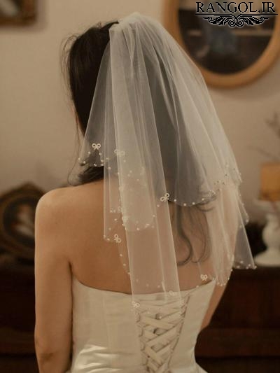 تور سر عروس شانه مدل تور عروس کوتاه 