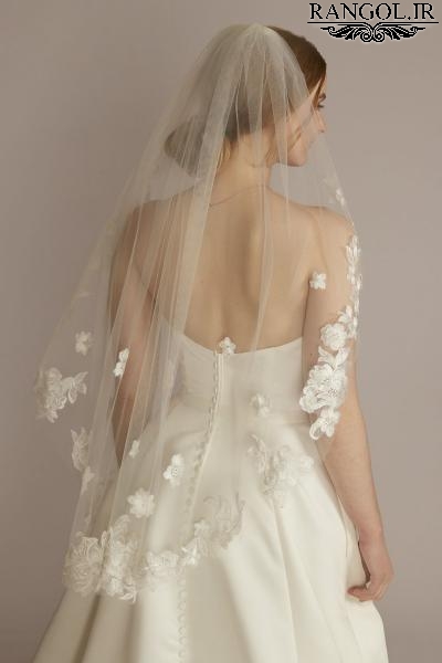 تور عروس تا سر انگشت تور سر عروس مدیوم بلند تور سر عروس ترند