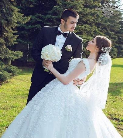 مدل ژست عکاسی عروس داماد عاشقانه جدید