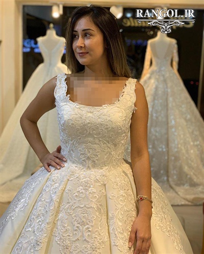مدل یقه بالاتنه لباس عروس شیک جدید