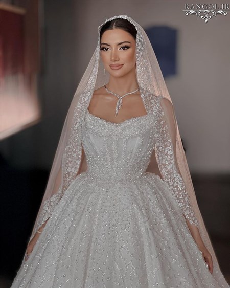 تور عروس مدل جدید ترند تور عقد تور بلند کوتاه تور مروارید نگین گیپور تور عربی تور محضر لباس عروس