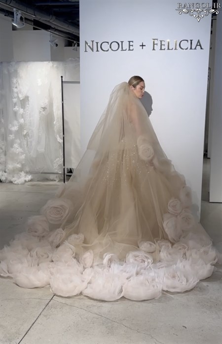 تور عروس مدل جدید ترند تور عقد تور بلند کوتاه تور مروارید نگین گیپور تور عربی تور محضر لباس عروس