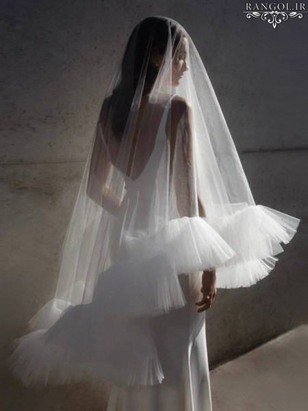 تور عروس مدل جدید ترند تور عقد تور بلند کوتاه تور مروارید نگین گیپور تور عربی تور محضر لباس عروس