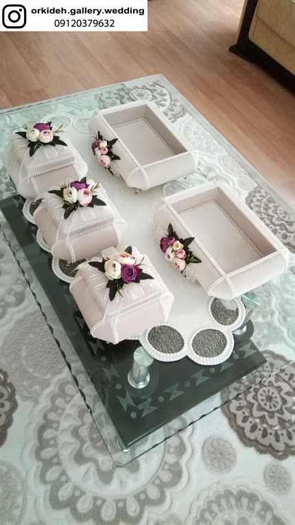 سبد بله برون باکس مخمل بله برون جعبه مخمل شیک لاکچری جدید بله برون نامزدی