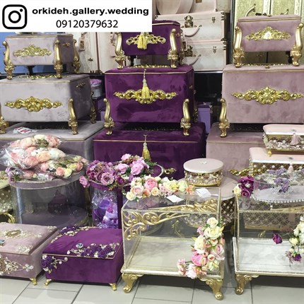 سبد بله برون باکس مخمل بله برون جعبه مخمل شیک لاکچری جدید بله برون نامزدی