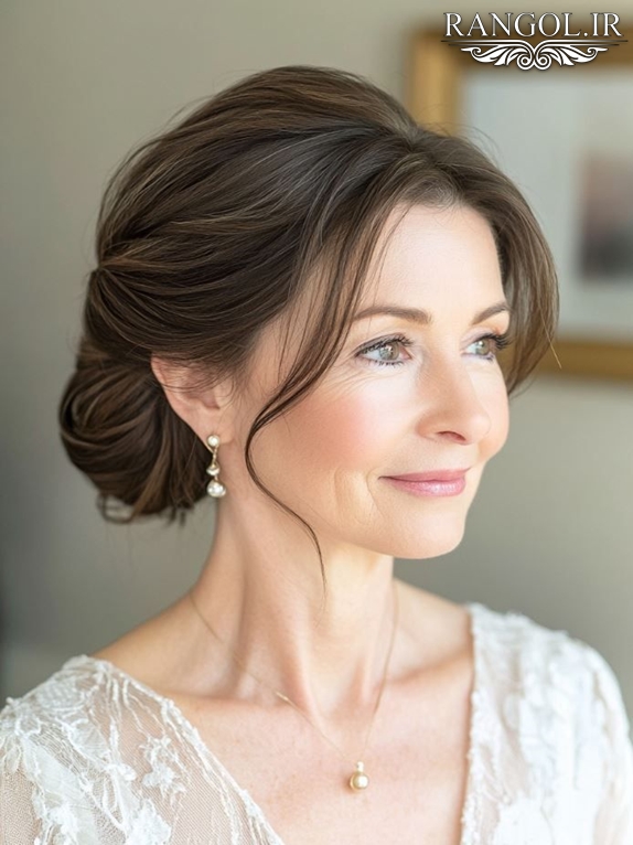مدل شینیون مادر عروس مدل شینیون مادر داماد شینیون زنانه موی کوتاه