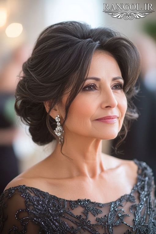 مدل شینیون مادر عروس مدل شینیون مادر داماد شینیون زنانه موی کوتاه