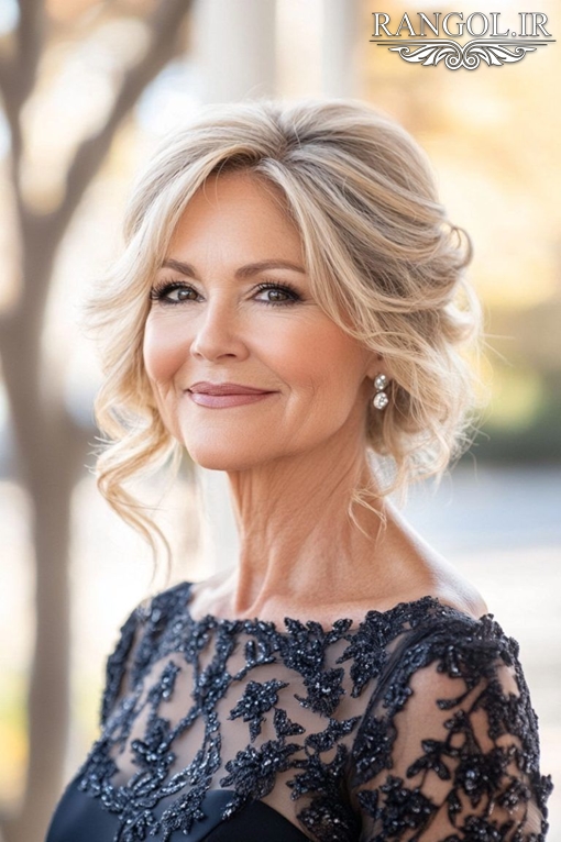 مدل شینیون مادر عروس مدل شینیون مادر داماد شینیون زنانه موی کوتاه