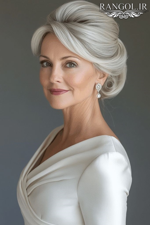 مدل شینیون مادر عروس مدل شینیون مادر داماد شینیون زنانه موی کوتاه