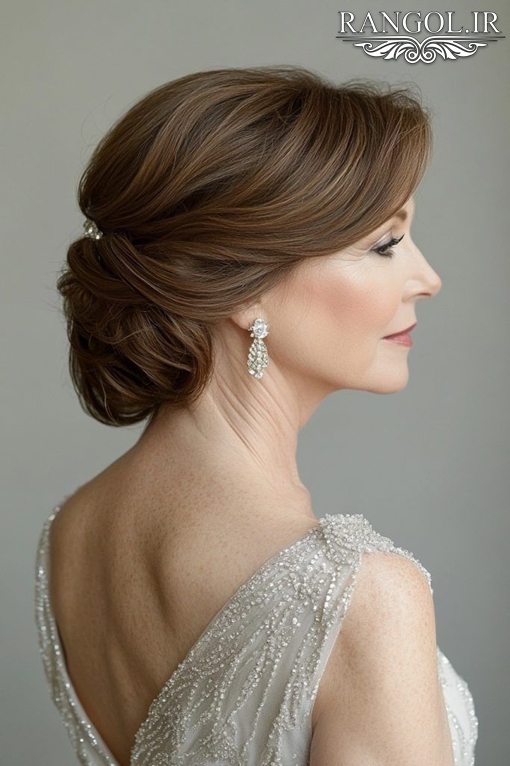 مدل شینیون مادر عروس مدل شینیون مادر داماد شینیون زنانه موی کوتاه