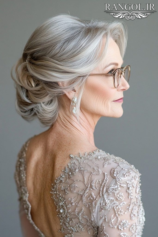مدل شینیون مادر عروس مدل شینیون مادر داماد شینیون زنانه موی کوتاه