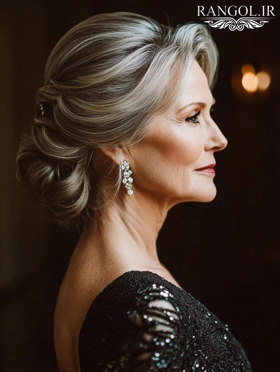 مدل شینیون مادر عروس مدل شینیون مادر داماد شینیون زنانه موی کوتاه