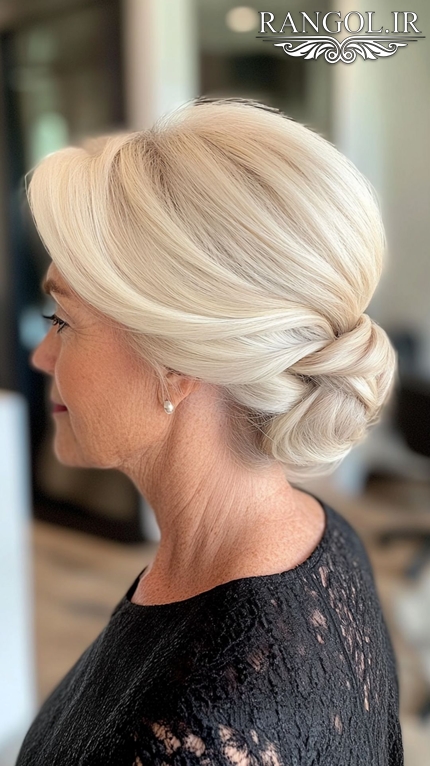 مدل شینیون مادر عروس مدل شینیون مادر داماد شینیون زنانه موی کوتاه