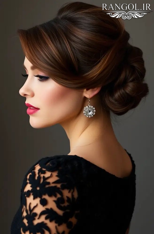 مدل شینیون مادر عروس مدل شینیون مادر داماد شینیون زنانه موی کوتاه