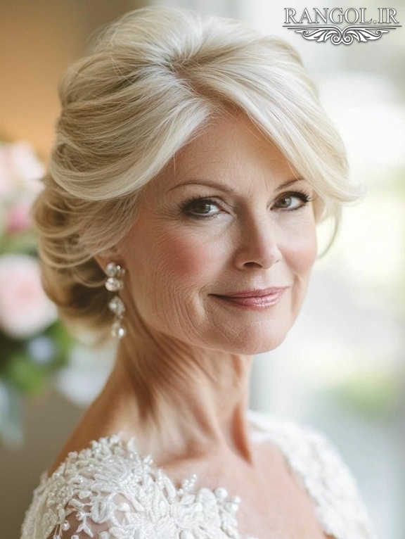 مدل شینیون مادر عروس مدل شینیون مادر داماد شینیون زنانه موی کوتاه