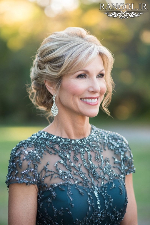 مدل شینیون مادر عروس مدل شینیون مادر داماد شینیون زنانه موی کوتاه