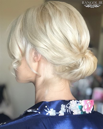 مدل شینیون موی کوتاه عروسی شینیون مو فر کوتاه شینیون موی پایین شینیون مو کوتاه پشت سر عروسی