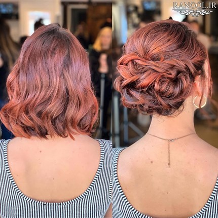 مدل شینیون موی کوتاه عروسی شینیون مو فر کوتاه شینیون موی پایین شینیون مو کوتاه پشت سر عروسی